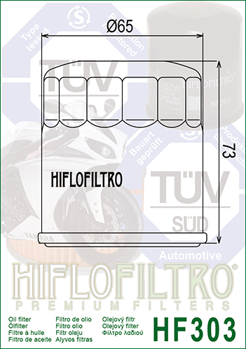 HIFLO HF303 Oil Filter Fits Many Honda - Kawasaki - Yamaha Motorcycles